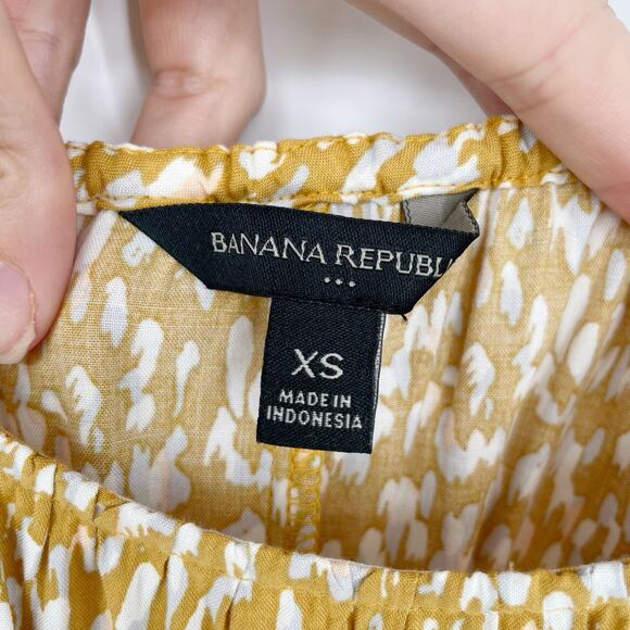 Banana Republic Womens Dress Size XS Floral Sleeveless Ruffle Fit & Flare Summer - Picture 2 of 5